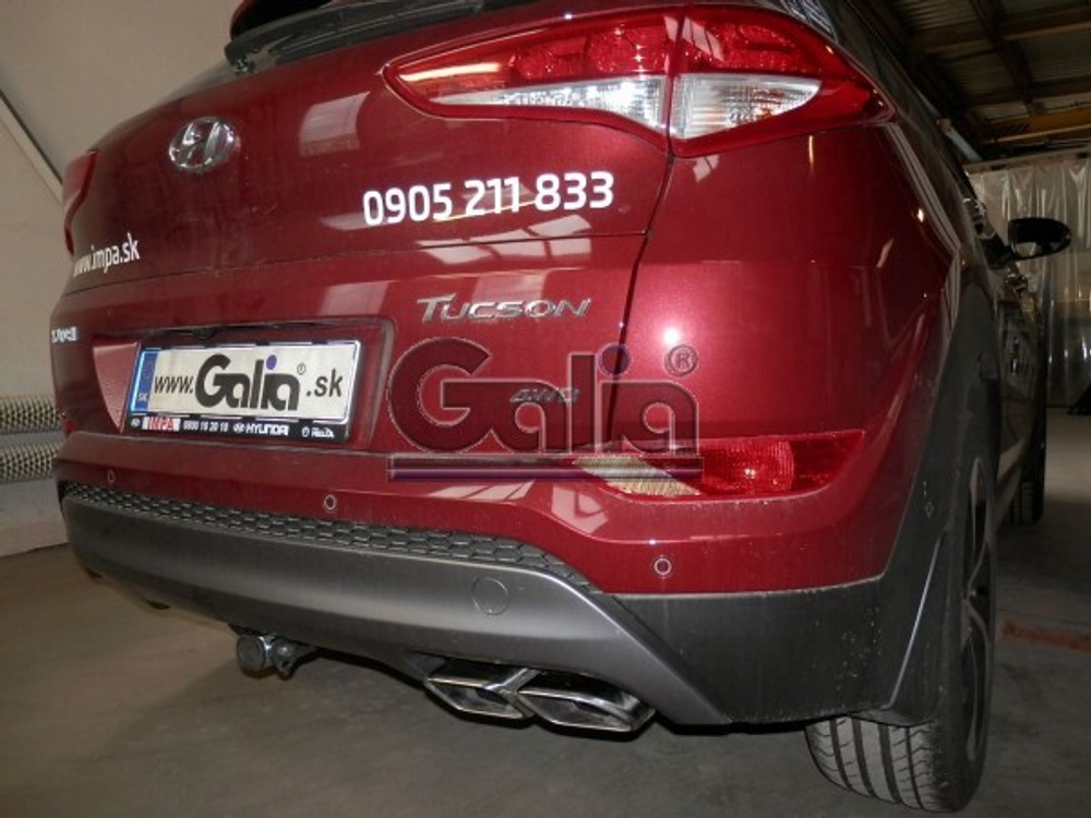 Фаркоп оцинкованный Galia H095C для Hyundai Tucson дорестайл 2015-2018, Kia Sportage 4 дорестайл 2015-2018(паспорт и сертификат в комплекте)(без электрики)