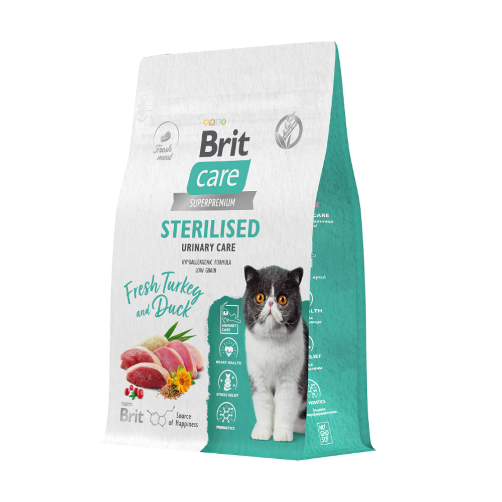 Brit Care Sterilised Индейка с Уткой 400гр.
