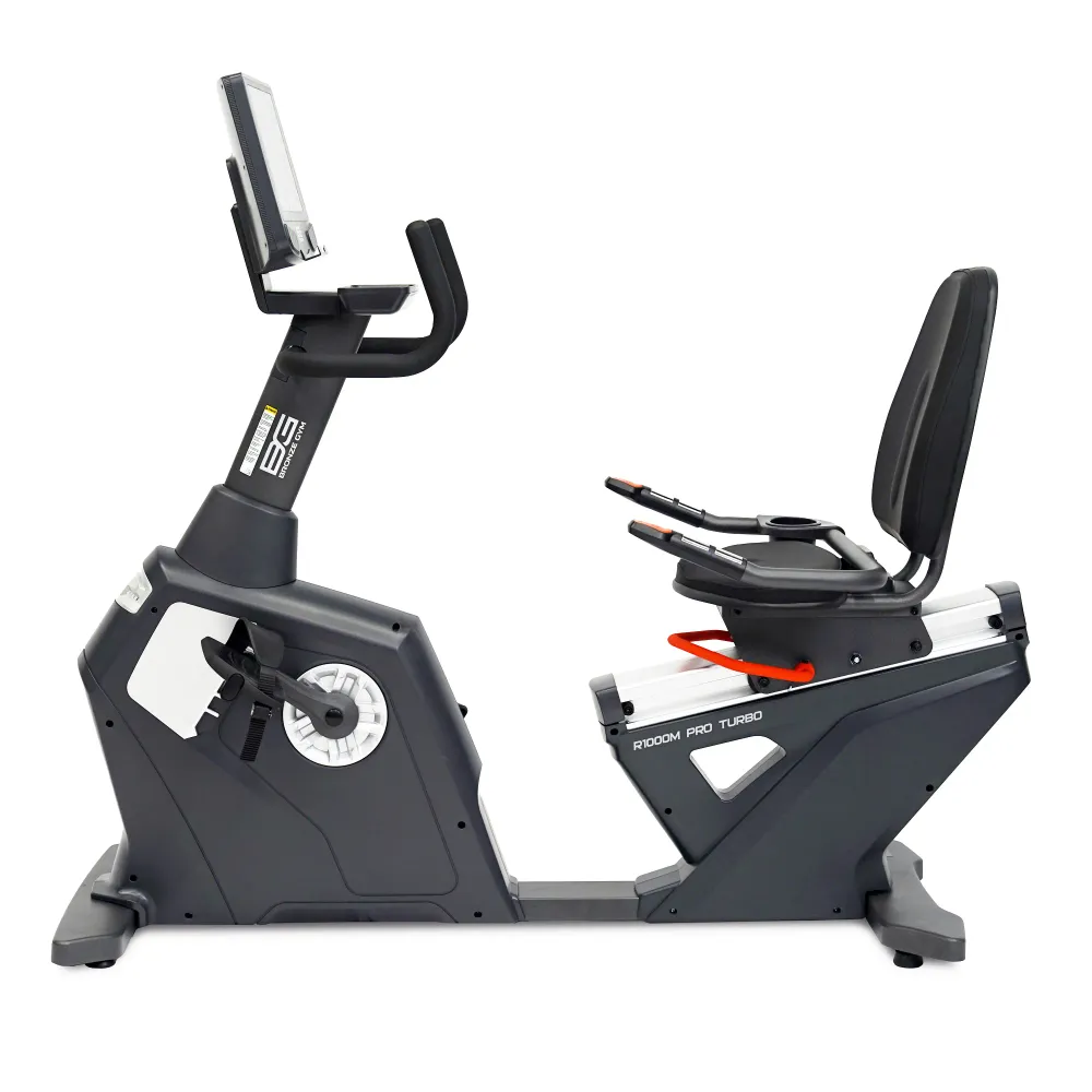 Велотренажер профессиональный BRONZE GYM R1000M PRO TURBO (new) горизонтальный с генератором