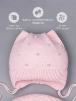 Шапка для девочки осенняя и снуд ушками