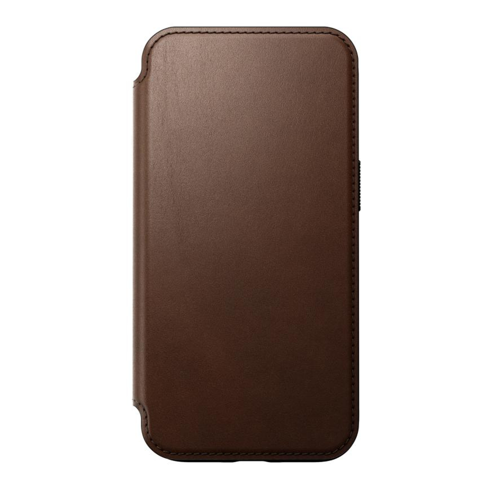 Кожаный чехол-книжка MagSafe Nomad Modern Leather Folio для iPhone 15 Чехол из натуральной цельнозерновой кожи ECCO. Вмещает до трёх карт