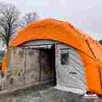 Пневмокаркасный ангар «Рубеж» 10×7×3,8 м — из ПВХ для ремонта и хранения техники