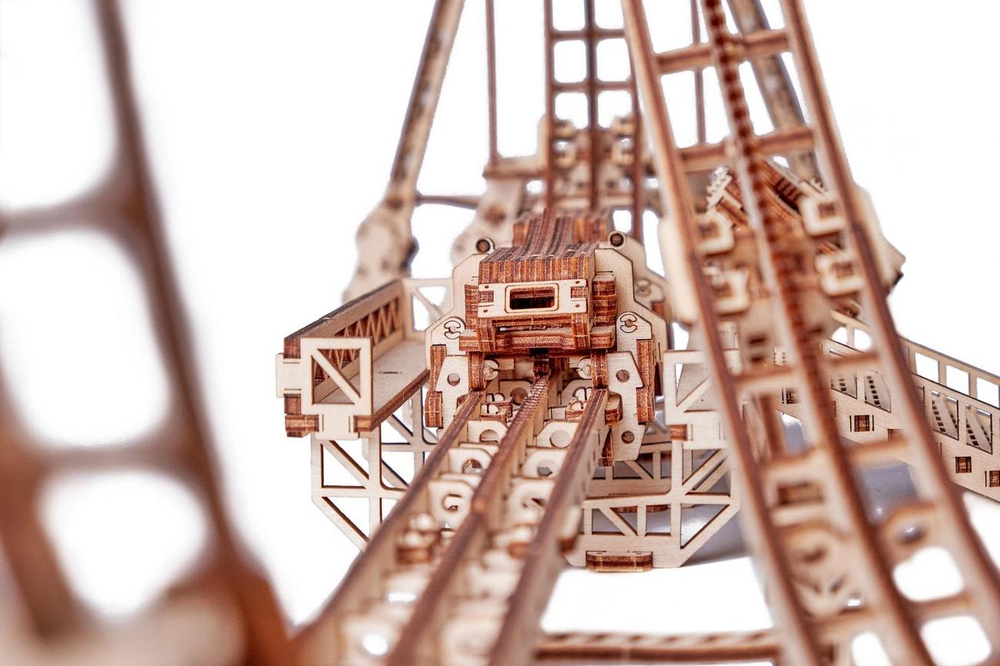 Большие Американские горки от Wood Trick - cборная модель, деревянный конструктор, 3D пазл
