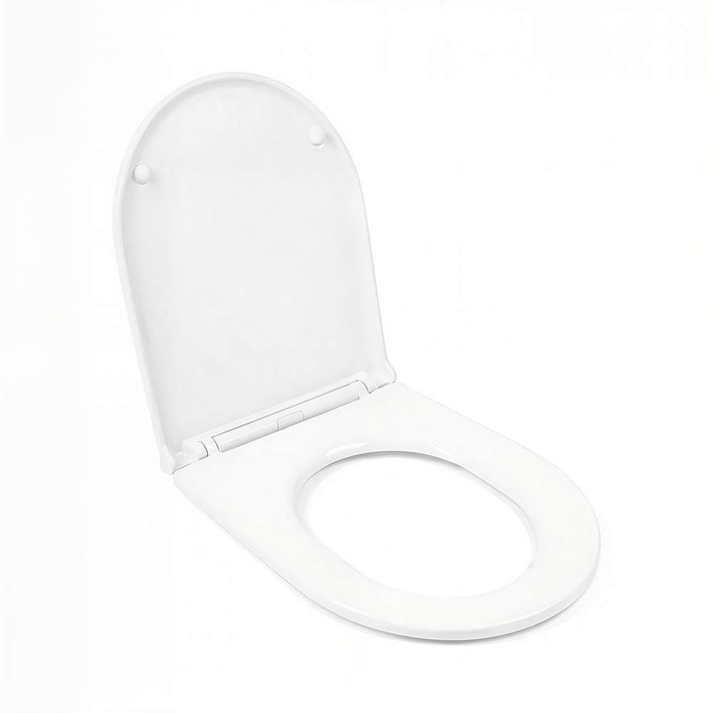 Сиденье для унитаза  WAVE RIFL дюропласт, микролифт, БЕЛЫЙ глянец