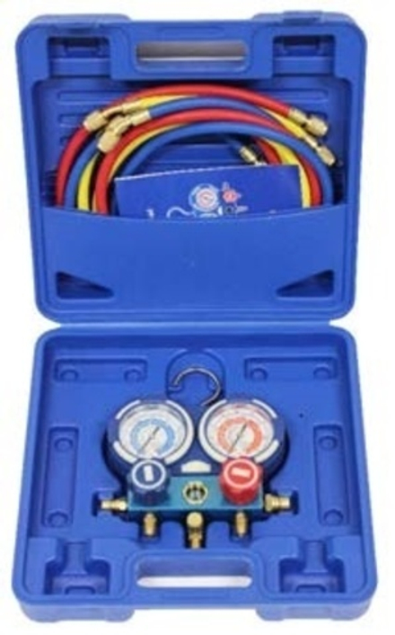Коллектор манометрический R22/R134a/R404c/R407a в комплекте со шлангами