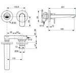 Настенный смеситель для раковины Ideal Standard CONNECT AIR A7029A2