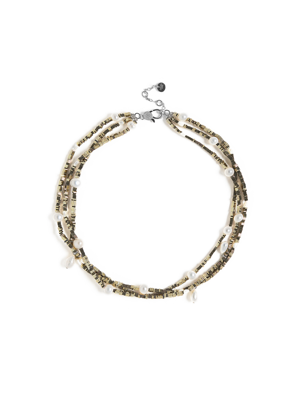 Колье "Bronze square" Silver