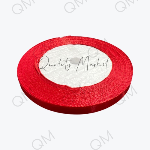 Лента атласная 6 мм 25 ярд (красный) №026