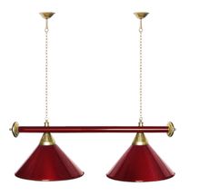 Лампа STARTBILLIARDS 2 пл. (плафоны голубые,штанга золотая,фурнитура золото)