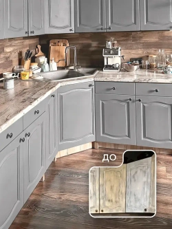 Краска для мебели и дверей серая Restauro матовая без запаха Ticiana DELUXE, краска для декора, интерьера, творчества, акриловая