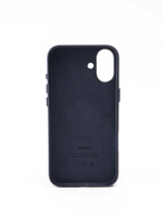 Кожаный чехол Leather Case на iPhone 16 Plus, Темно Синий