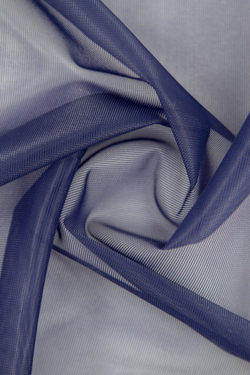 Сетка корсетная темно-синяя неэластичная метражом (Турция)