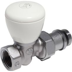 Клапан ручной Giacomini R6TG для радиатора 3/8 ВН, прямой, Kvs-1.58м3/ч