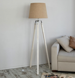 Торшер напольный коричневый с горчичным абажуром в стиле лофт, светильник напольный классический, Фьорд, E27, 60 Вт