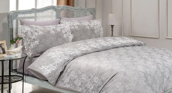 Постельное белье Gelin Home HAYAL серый евро