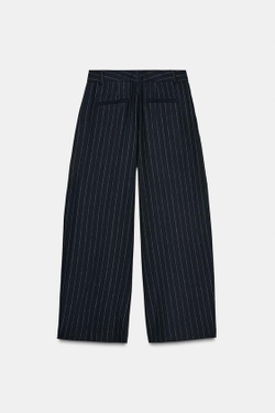 ZARA БРЮКИ В ТОНКУЮ ПОЛОСКУ ИЗ ШЕРСТИ — ZW COLLECTION, В ПОЛОСКУ