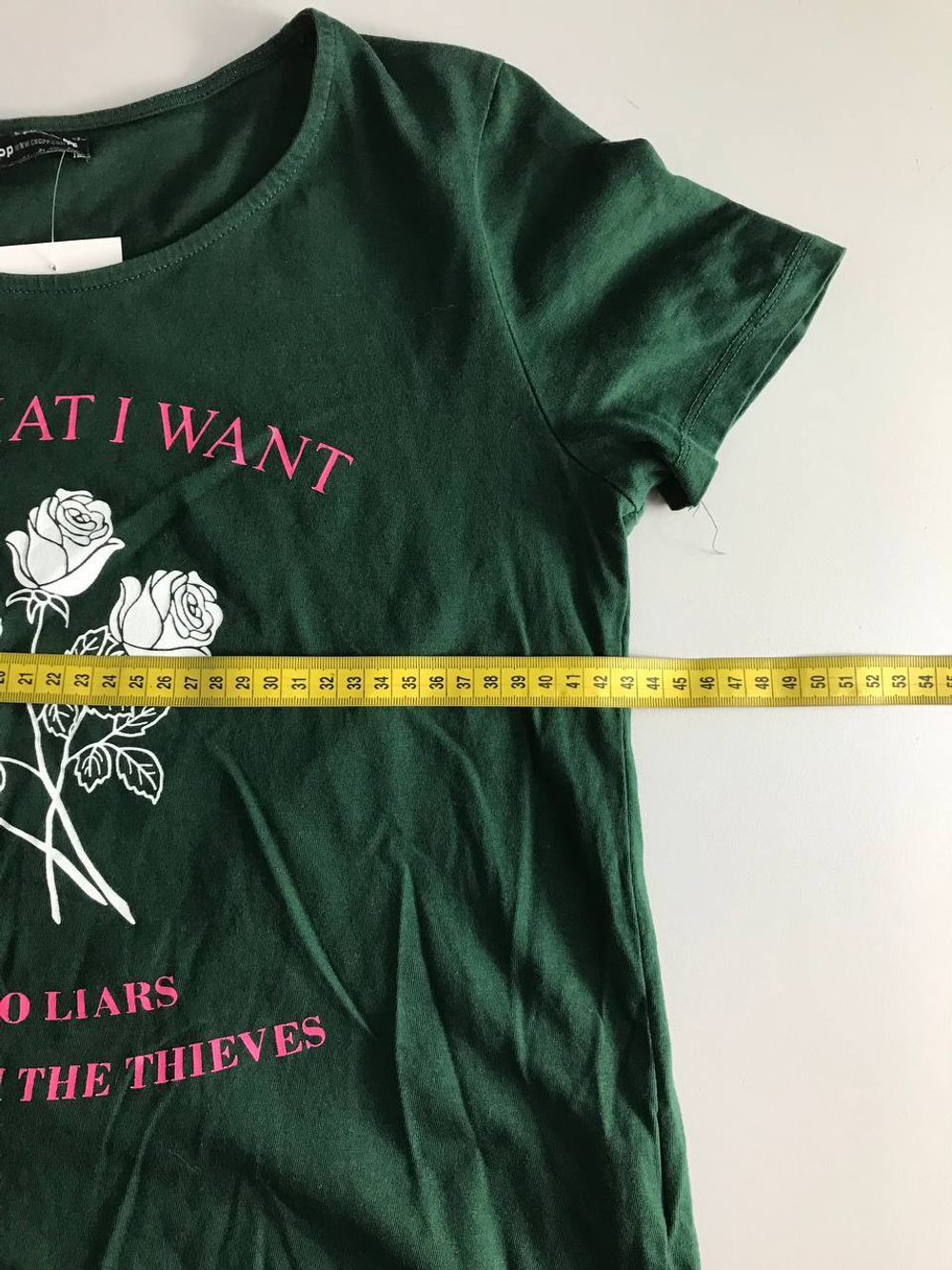 Футболка Cropp с принтом, маркировка S, визуально на 44 размер