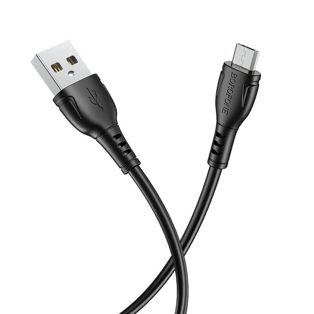 Кабель Borofone BX51 USB-microUSB 2.4A 1м PVC Black