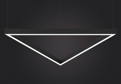 Светильник LED подвесной Треугольник LP85 TRIX (сегмент 600мм) 43Вт 3000К 520х520х40мм черный DIOLUM