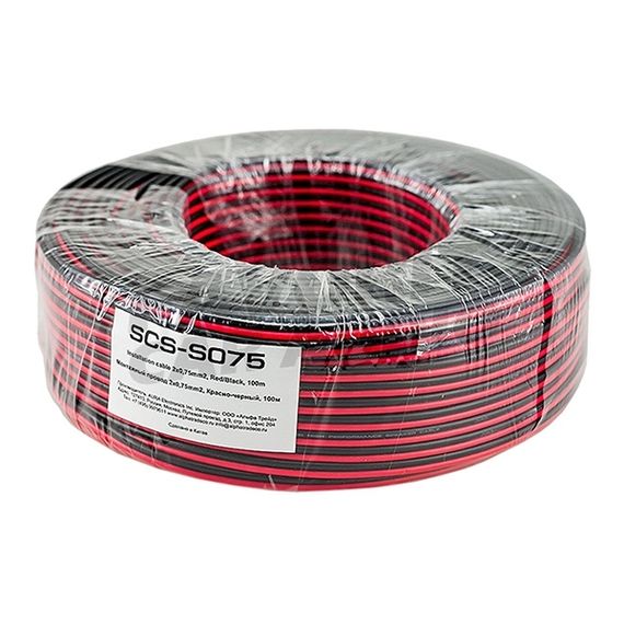 Монтажный кабель AURA SCS-S075 красн.-черн. (100)
