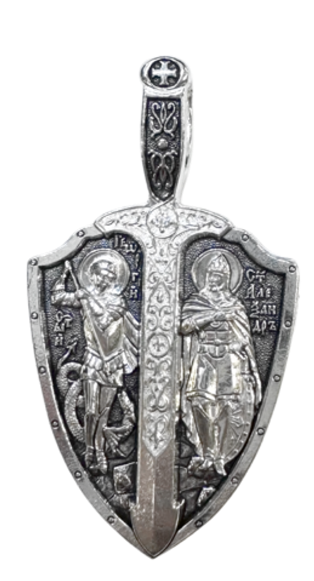 Образ "Георгий Победоносец. Александр Невский. Архангел Михаил"