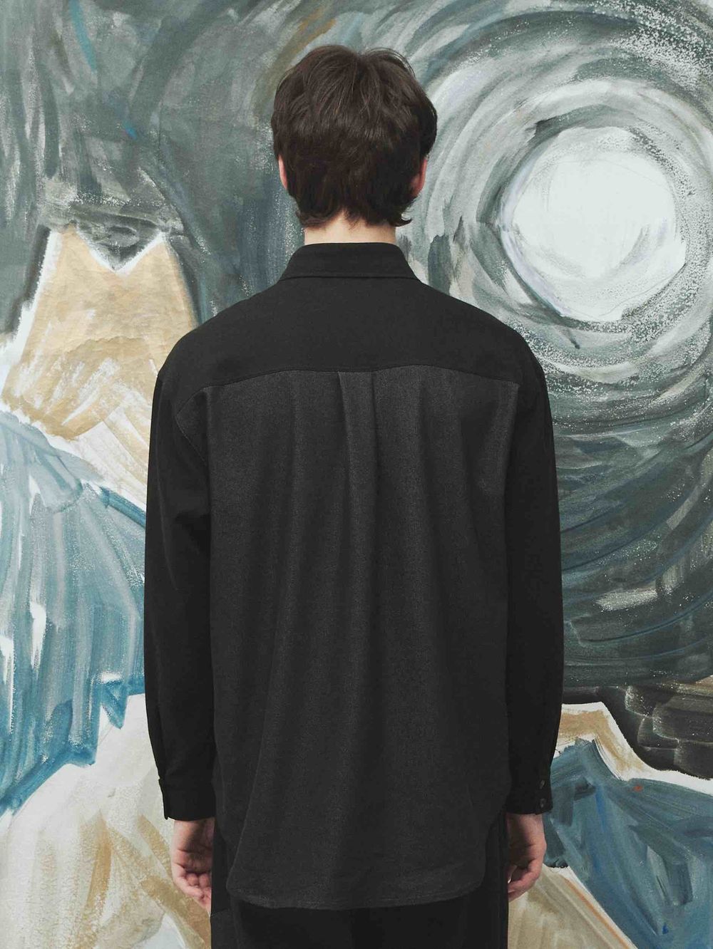 Рубашка Sashina Patchwork черная