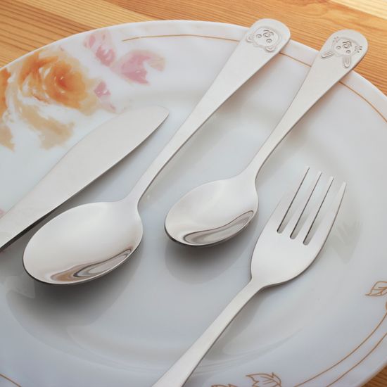 Набор детских столовых приборов 4 предмета Kamille KM 5336 из нержавеющей стали