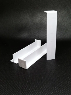 Соединитель для плинтуса 16x80 мм, белый пластиковый - 4 шт.