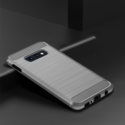 Чехол для Samsung Galaxy S10e цвет Gray (серый), серия Carbon от Caseport