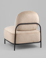 Кресло Стоун велюр рельефный бежевый