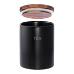 Банка керамическая для хранения чая, 650 мл, черная