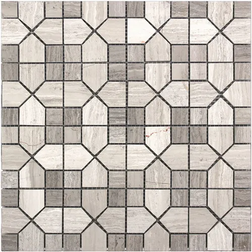 7KB-P54 Мозаика из мрамора Natural S-line серый квадрат глянцевый
