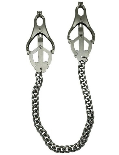 Мощные зажимы для груди с тяжелой цепочкой (Цвет: серебряный)