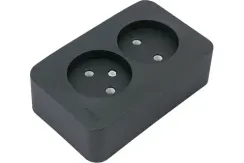 Розетка Systeme Electric BLANCA без заземления двойная накладная антрацит 30881