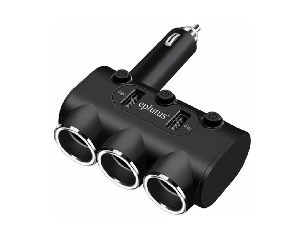 Разветвитель авто Eplutus FC-337 (USBx2/3Sockets)