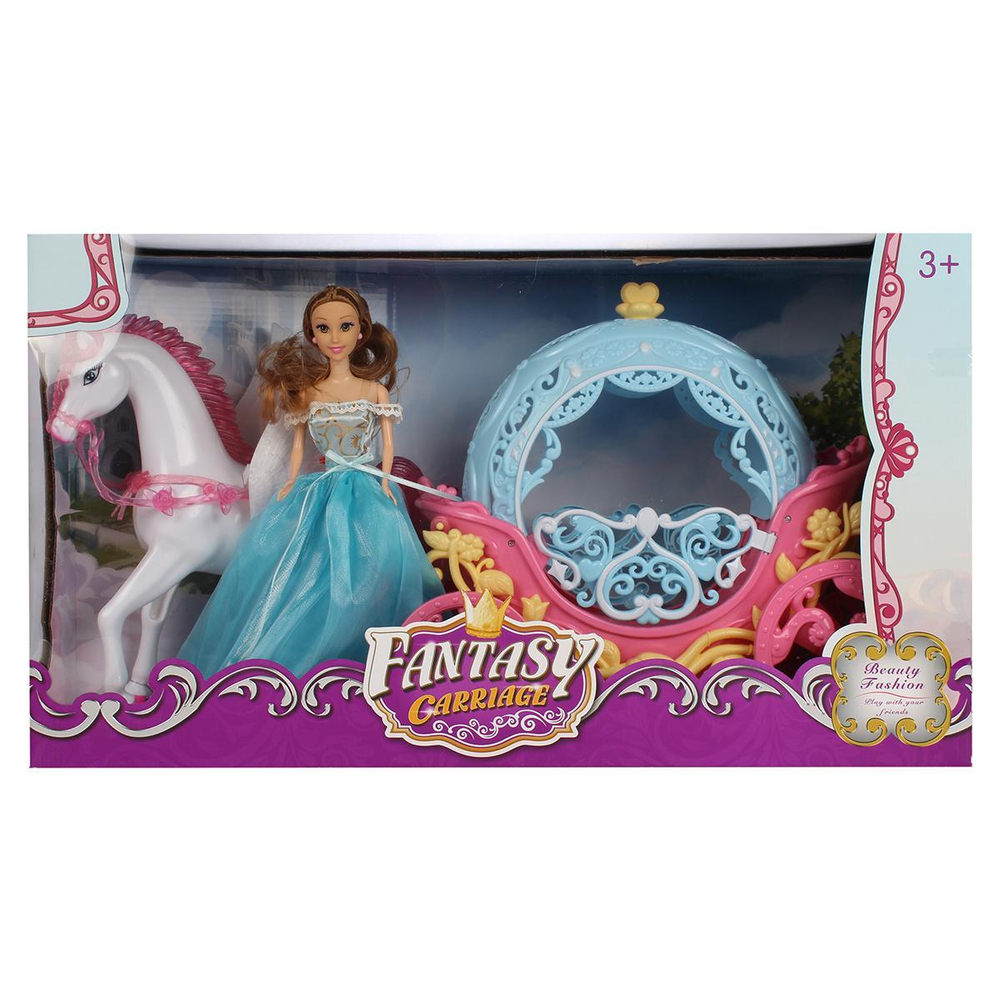 Карета с лошадью и куклой, коробка 349A