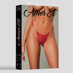 Кружевные стринги Plum от Amor El, красный, L
