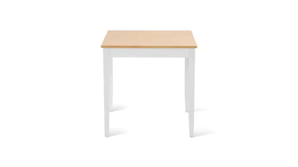 Кухонный стол  -  аналог IKEA /ЛЫМ/ ИКЕА, 74x74см, белый/светло-коричневый