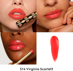 Gucci Gucci Beauty Rouge de Beaute Brillant - Увлажняющая помада оттенок 514 Virginia Scarlett, 1 g