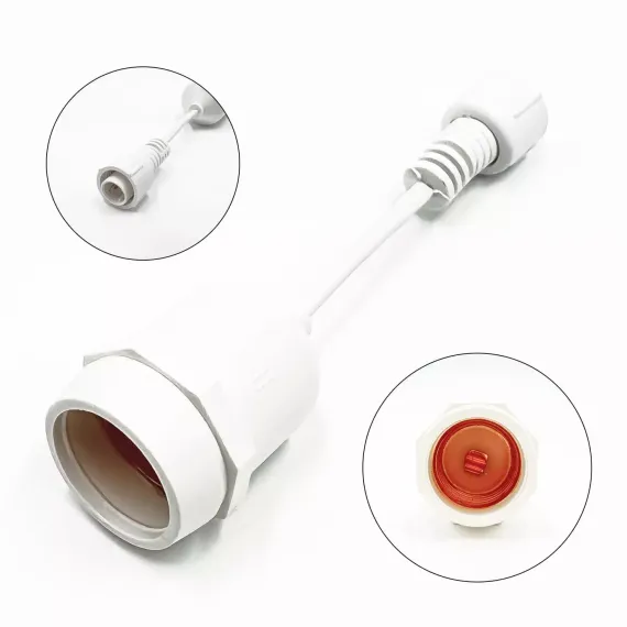 Белт-Лайт UNIBELT 5 м., провод белый Каучук, шаг 25 см., 20 подвесных патронов, IP65, LTC (UBL5m/20L-8)