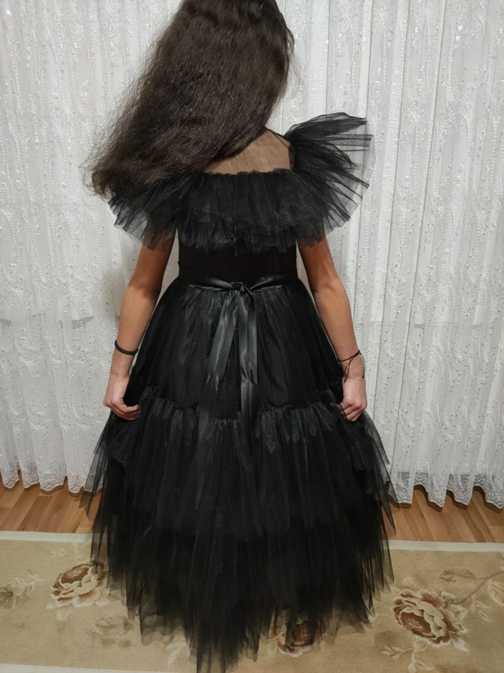 Платье Wednesday Addams Уэнсдэй Адамс на Хэллоуин в пол