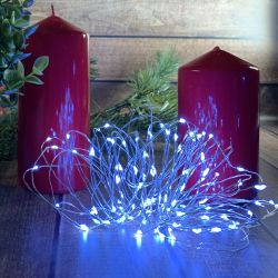 ULD-S0500-050-SCB-2AA WHITE IP20 DEW Гирлянда светодиодная на батарейках 2AA не в-к. Роса. 5м. 50 светодиодов. Белый свет. Провод медный. TM Uniel