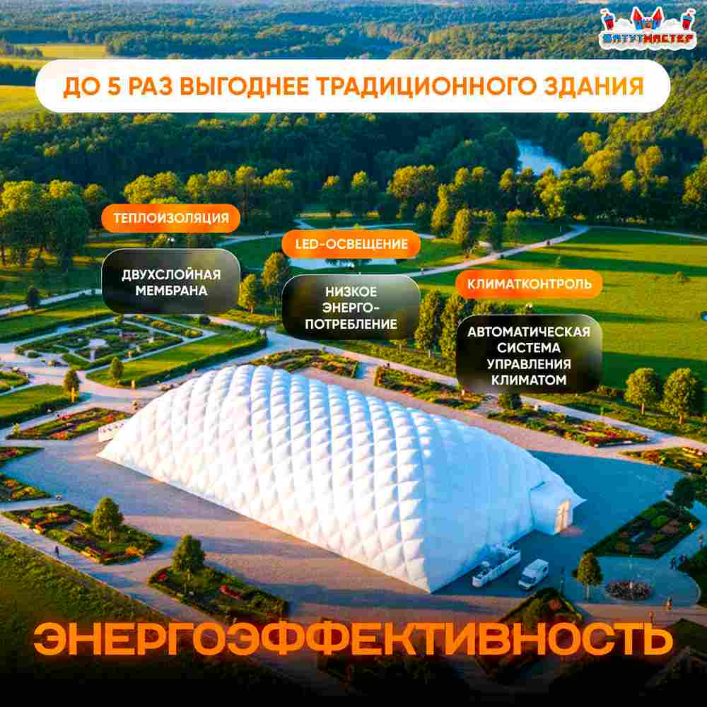 Крытый манеж для футбола Игровое пространство, 45x24x9 м
