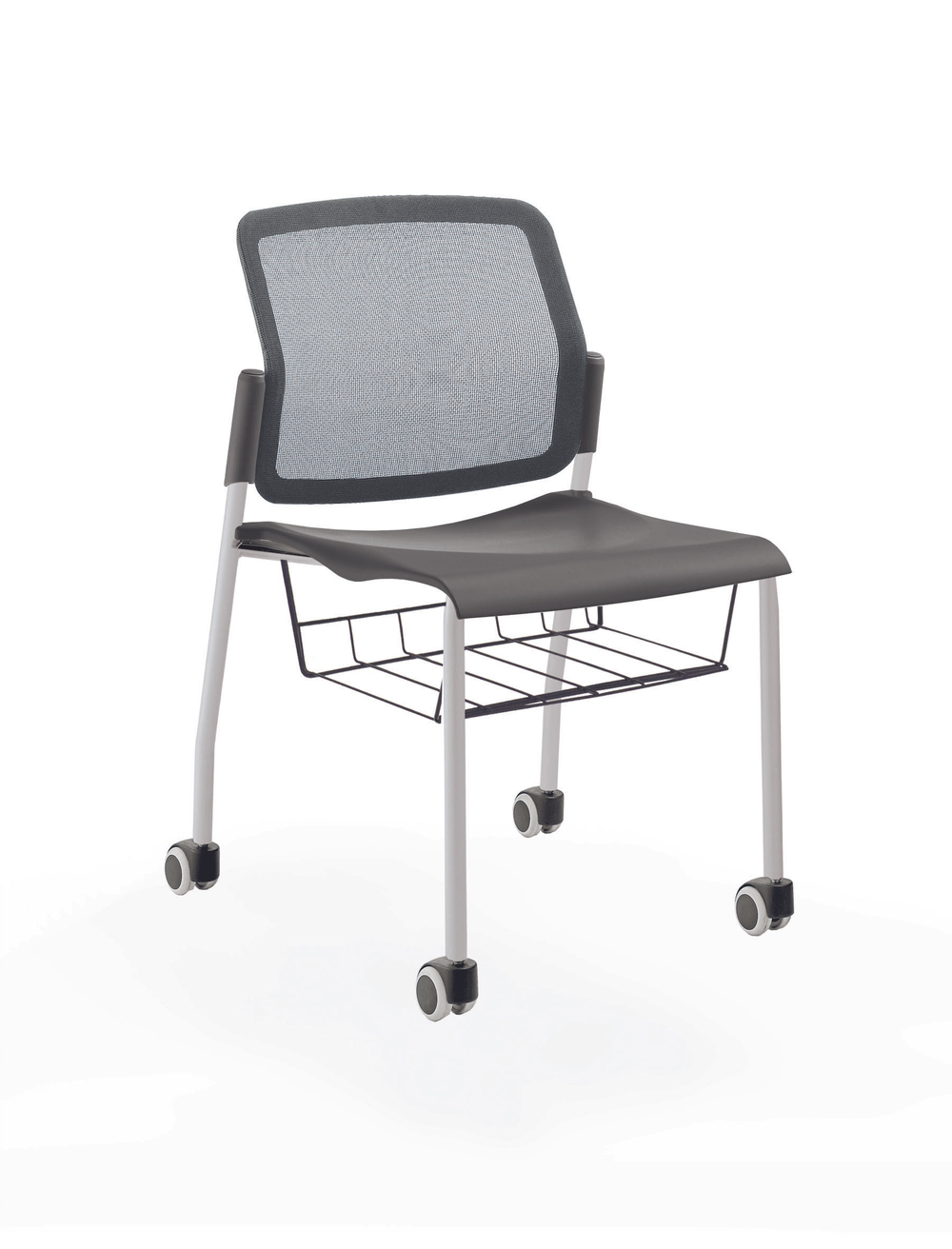 Movie стул со спинкой-сеткой на 4 ногах и колесах