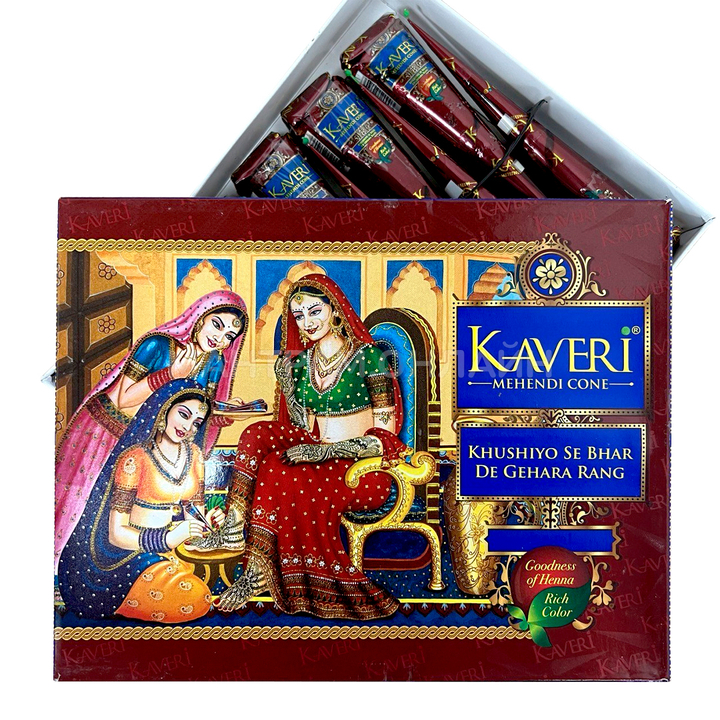 Хна для мехенди Kaveri конус натуральный коричневый цвет 25 г