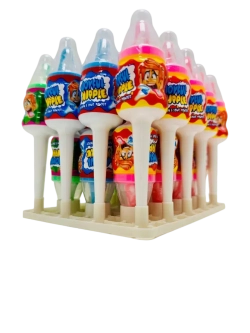 Леденцовая карамель детская бутылка с кислой пудрой