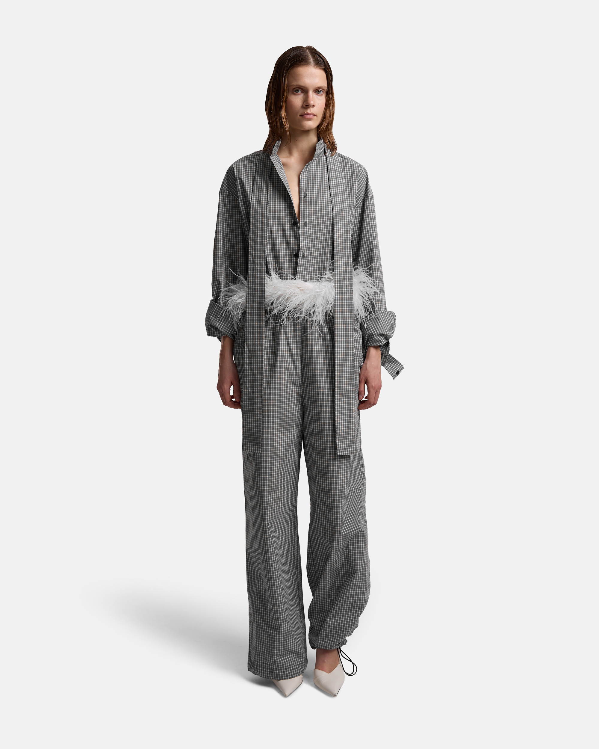 БРЮКИ НА РЕЗИНКЕ ИЗ ХЛОПКА