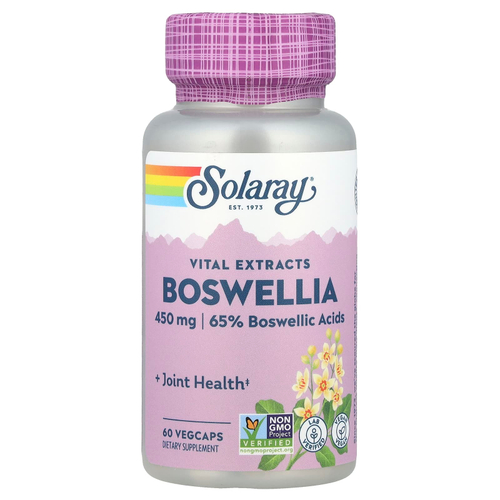 Solaray, Vital Extracts, босвеллия, 450 мг, 60 растительных капсул