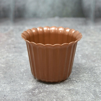 Горшок цветочный "Виола" 0,25л d97мм h74мм, коричневый-перламутр