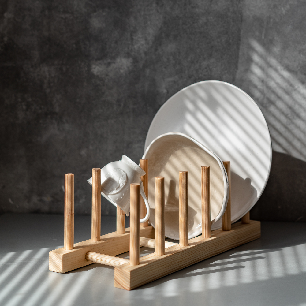 Сушилка для посуды из древесины кедра SPD2